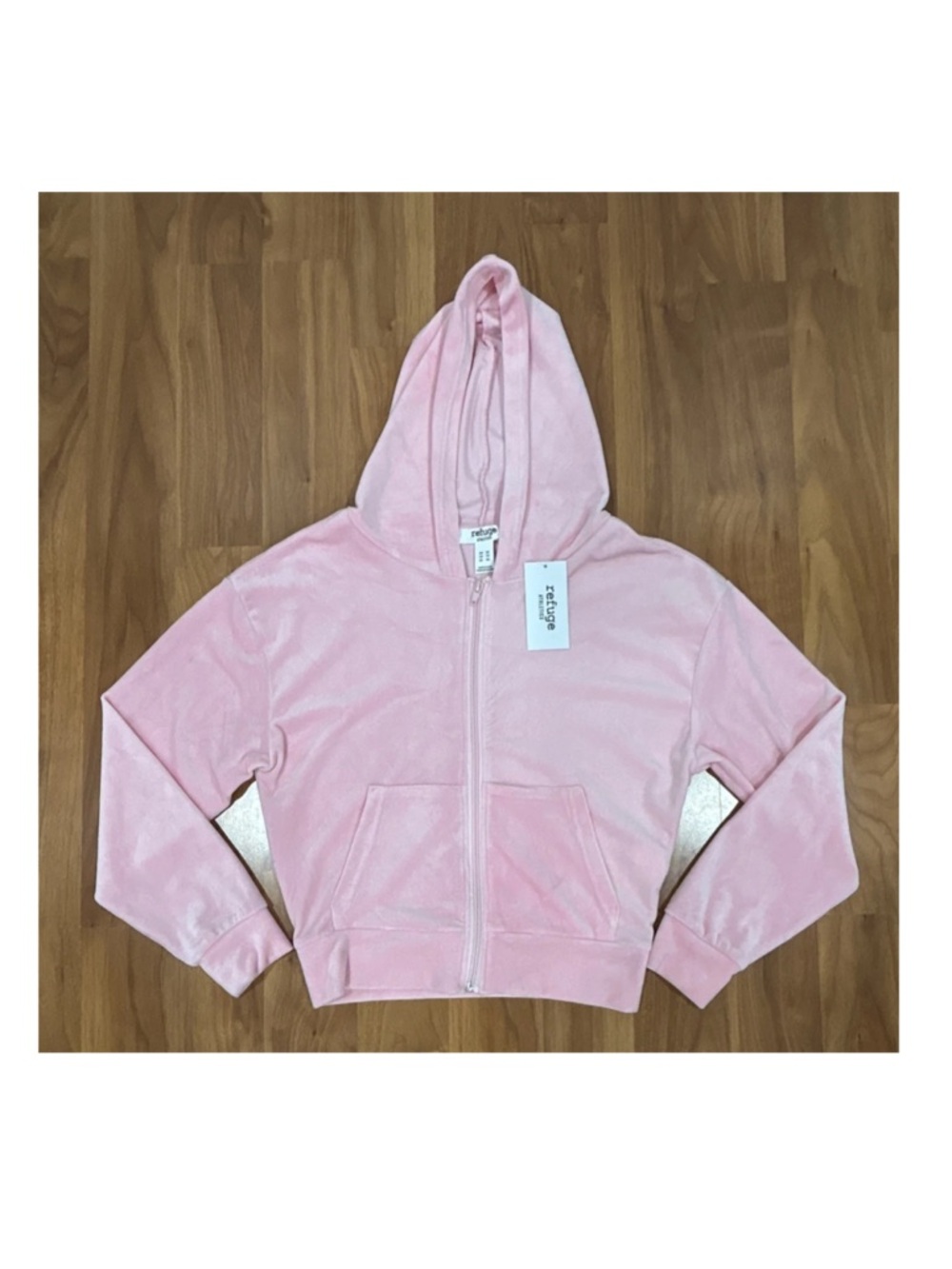 refuge Soft Pink Kids Zip-Front Hooded Jacket